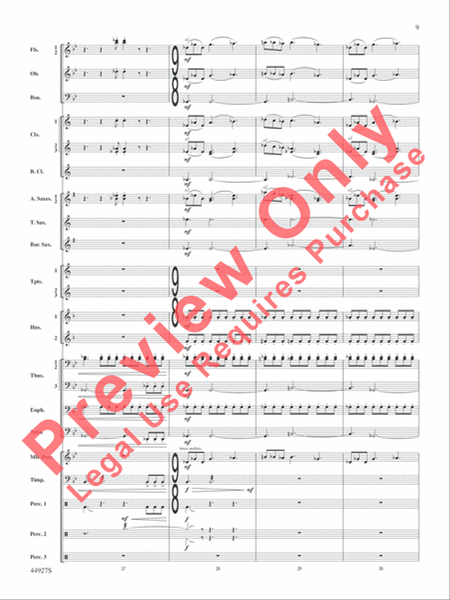 At the Movies with John Williams Concert Band scores gallery preview page 34