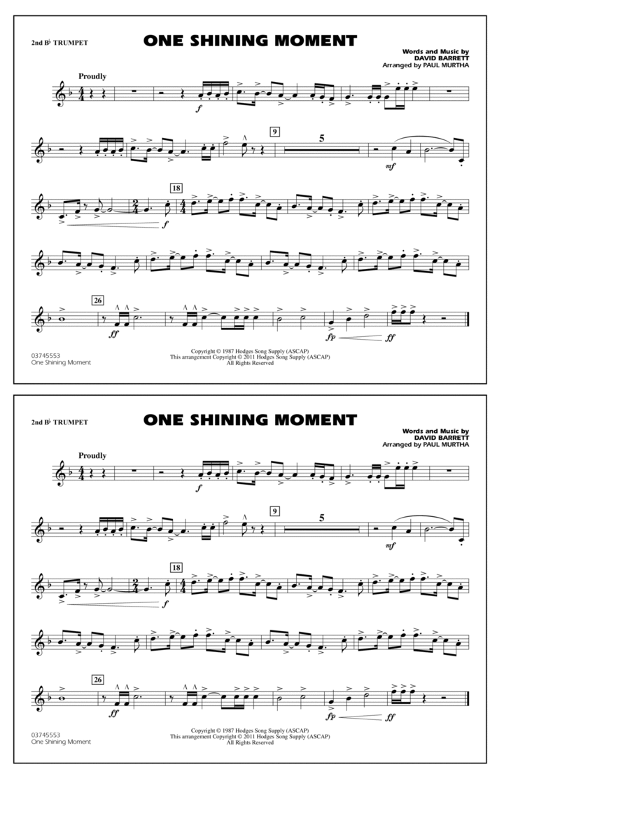 One Shining Moment - 2nd Bb Trumpet
