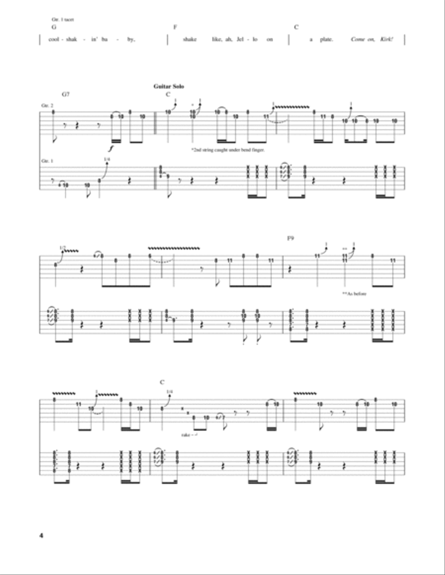 Shake For Me Electric Guitar scores gallery preview page 4