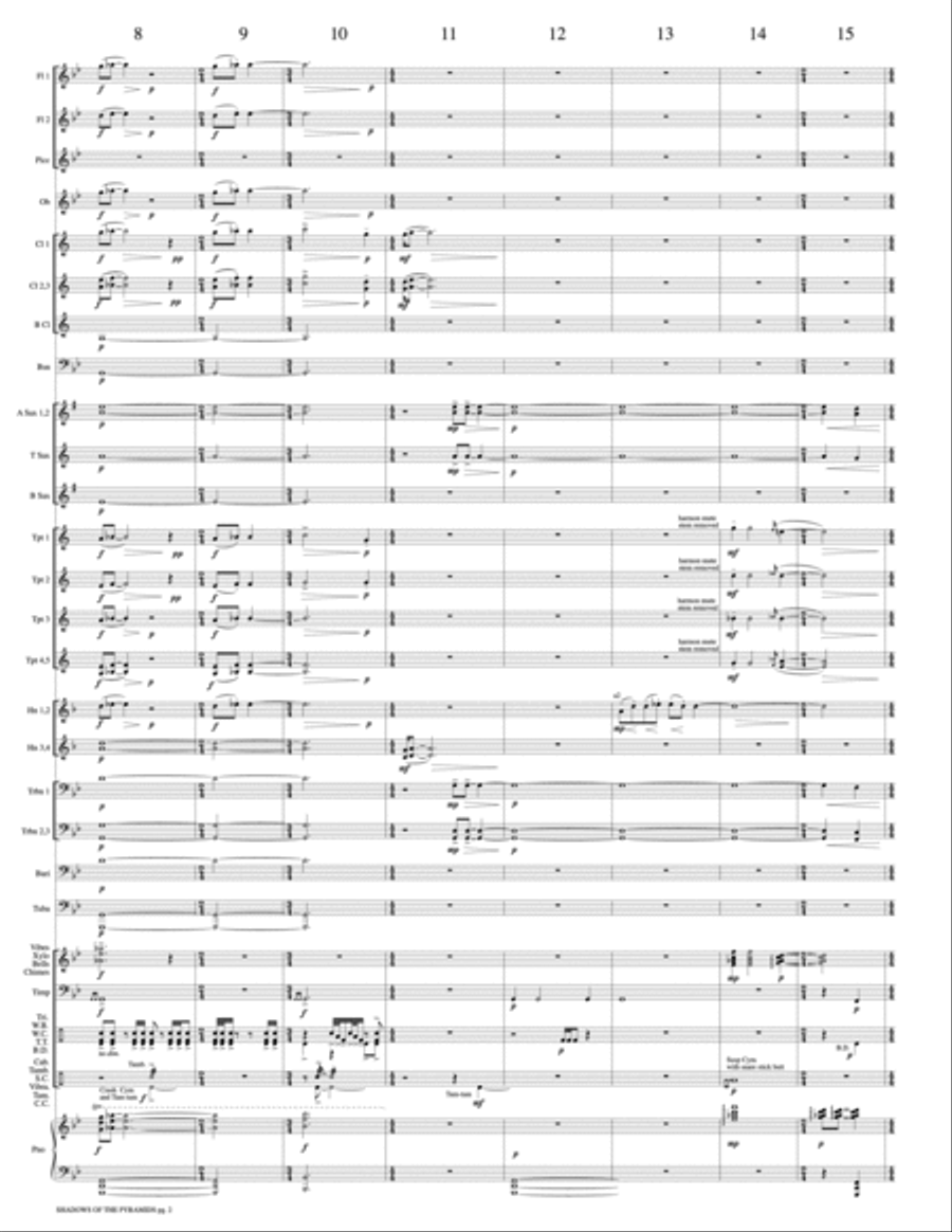 Shadows of the Pyramids: Score Concert Band scores gallery preview page 5