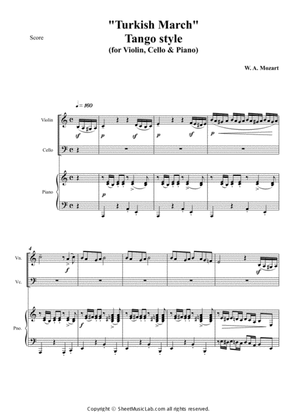 Book cover for Turkish march (Piano sonata k.331 mov.3) (Tango Style) Hard Version