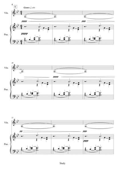 Study - a piece for solo violin and piano image number null