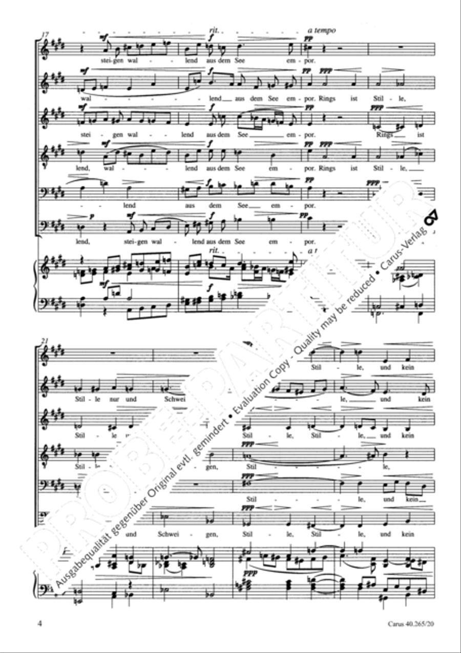 Evening song (Abendlied) Choir scores gallery preview page 5