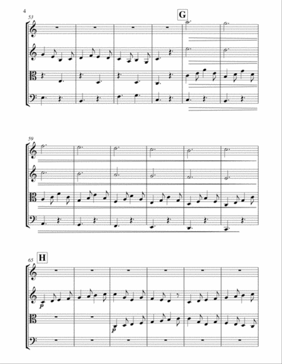Amir Awad: Theme and Variations on a scale for String quartet/Orchestra String Quartet scores gallery preview page 4