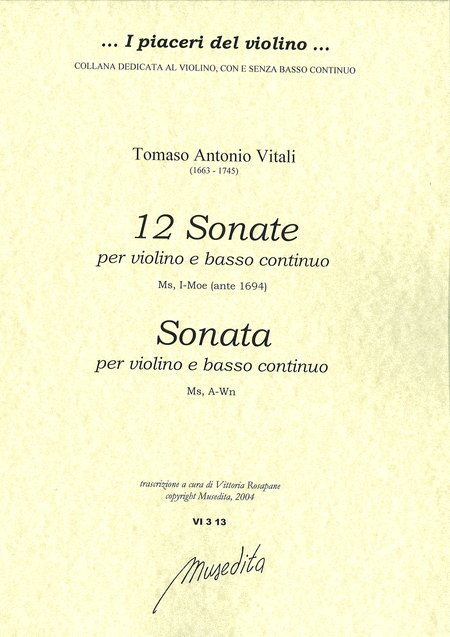 13 Violin Sonatas (Manuscript, I-Moe e A-Wn)
