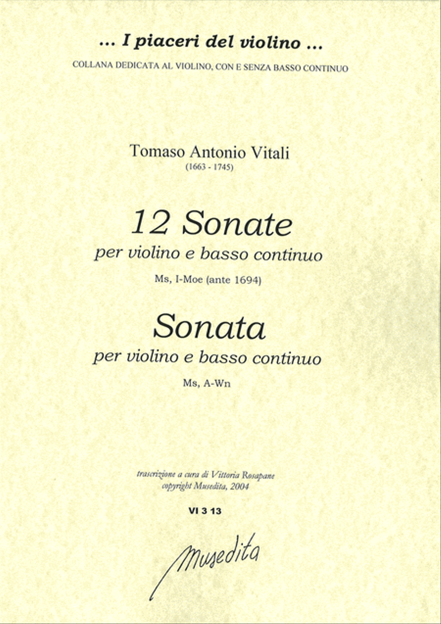 13 Sonate (Ms, I-MOe e A-Wn)