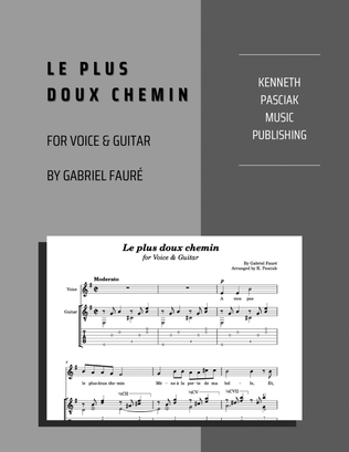 Book cover for Le plus doux chemin (for Voice and Guitar)