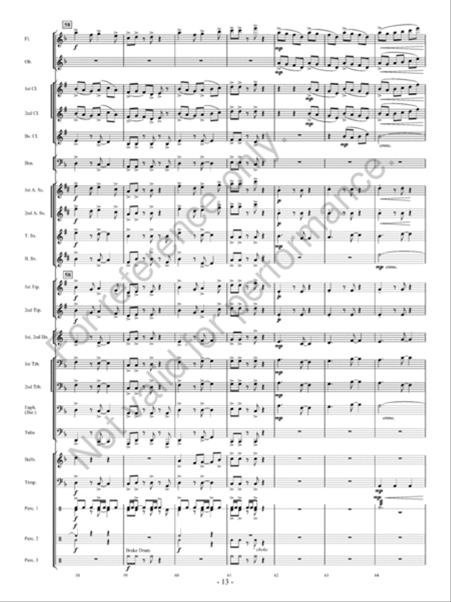Avalanche! Concert Band scores gallery preview page 14