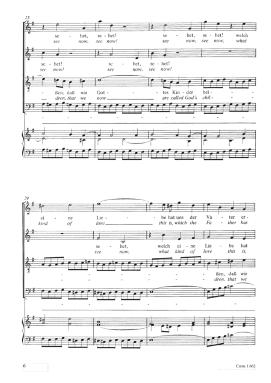 See now, what kind of love (Sehet, welch eine Liebe hat uns der Vater erzeiget) 4-Part scores gallery preview page 7