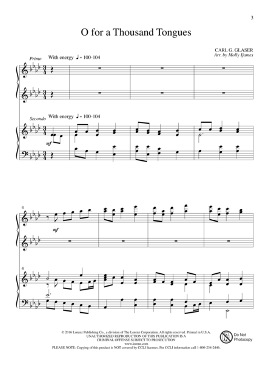 The Glories of My God and King Piano Duet scores gallery preview page 2