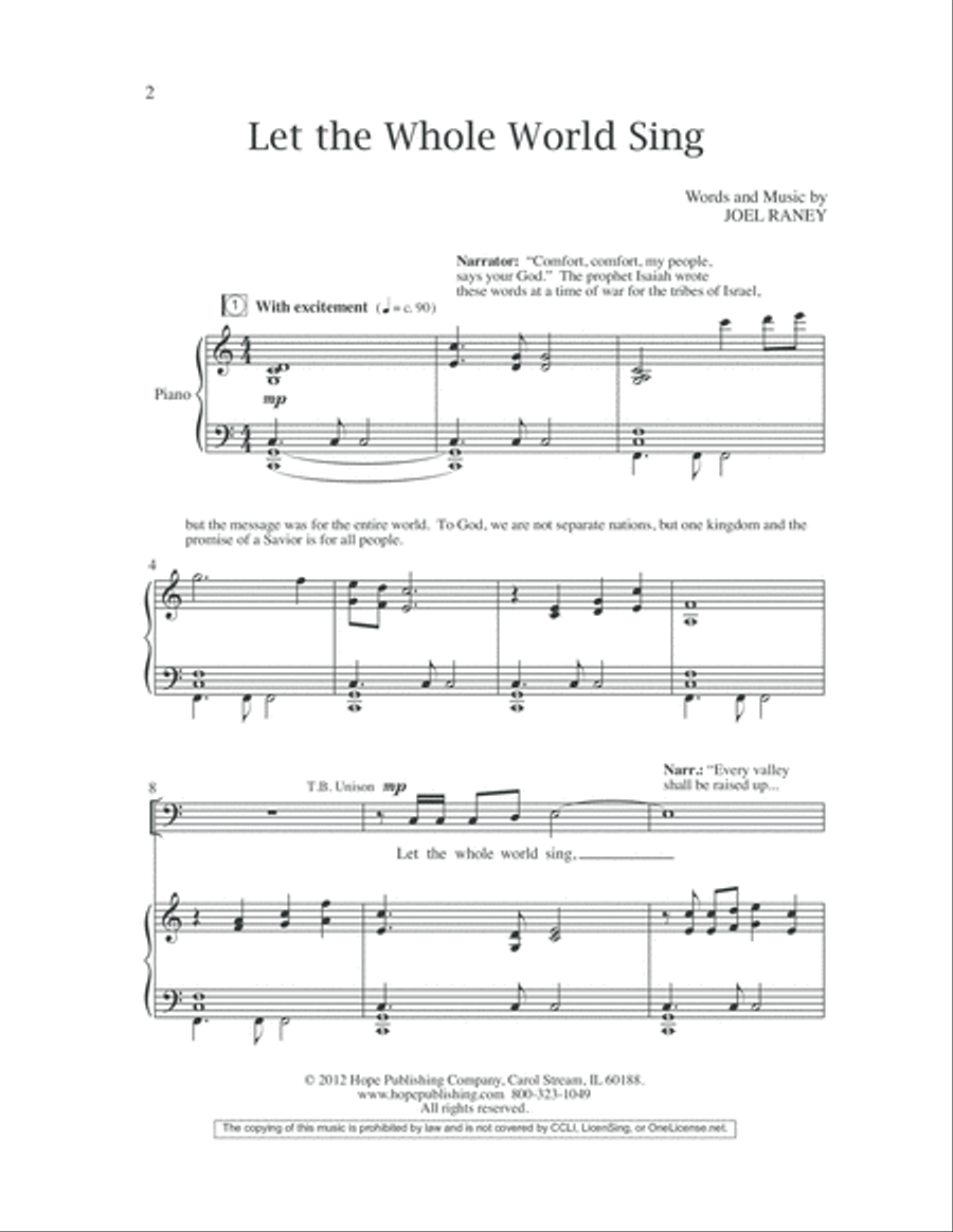 Let the Whole World Sing Flute scores gallery preview page 5