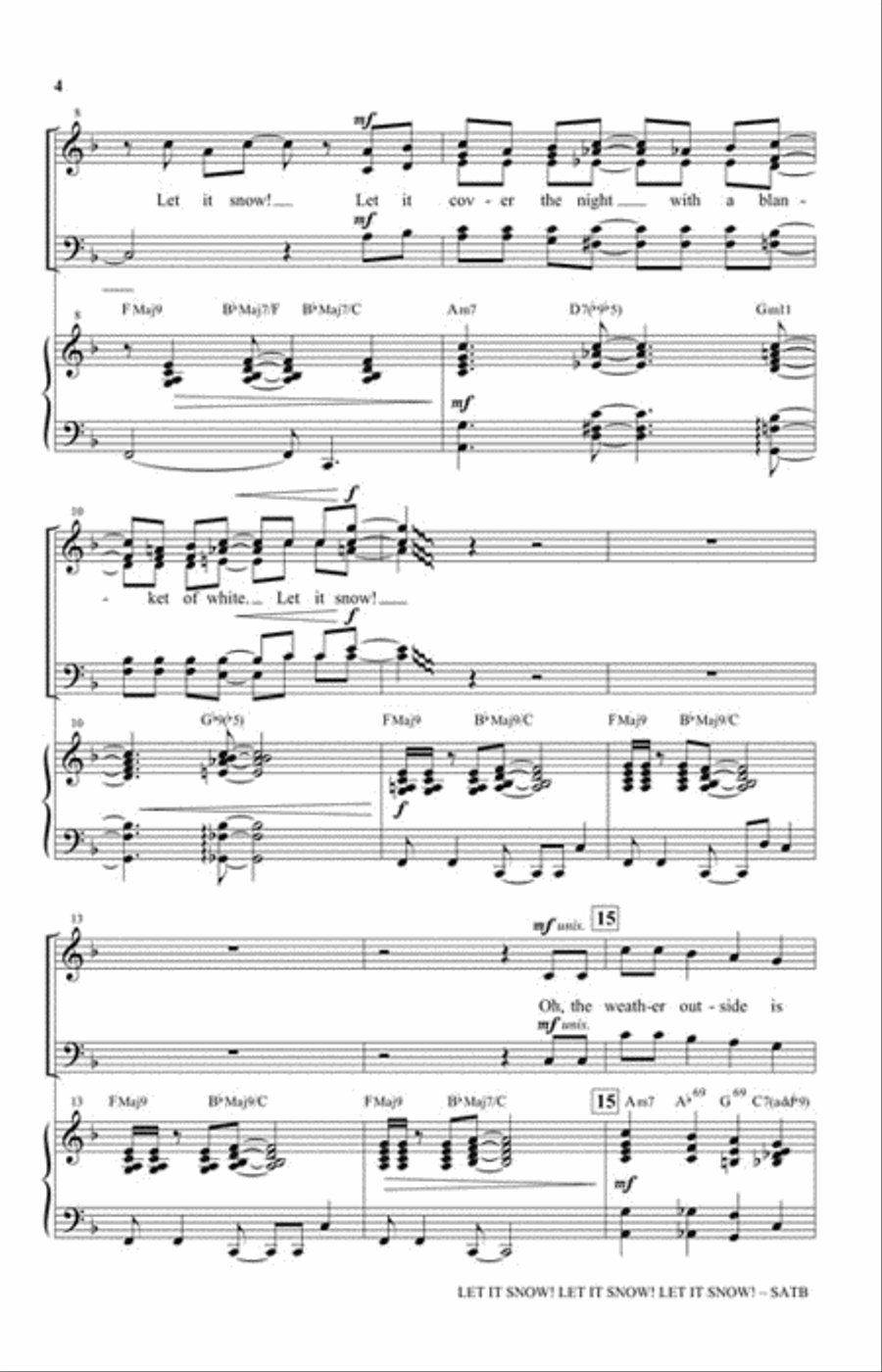 Let It Snow! Let It Snow! Let It Snow! 4-Part scores gallery preview page 3