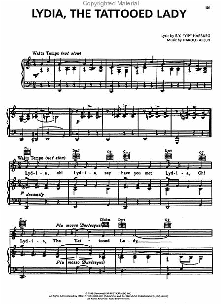 The Yip Harburg Songbook - 2nd Edition Piano, Vocal, Guitar scores gallery preview page 5