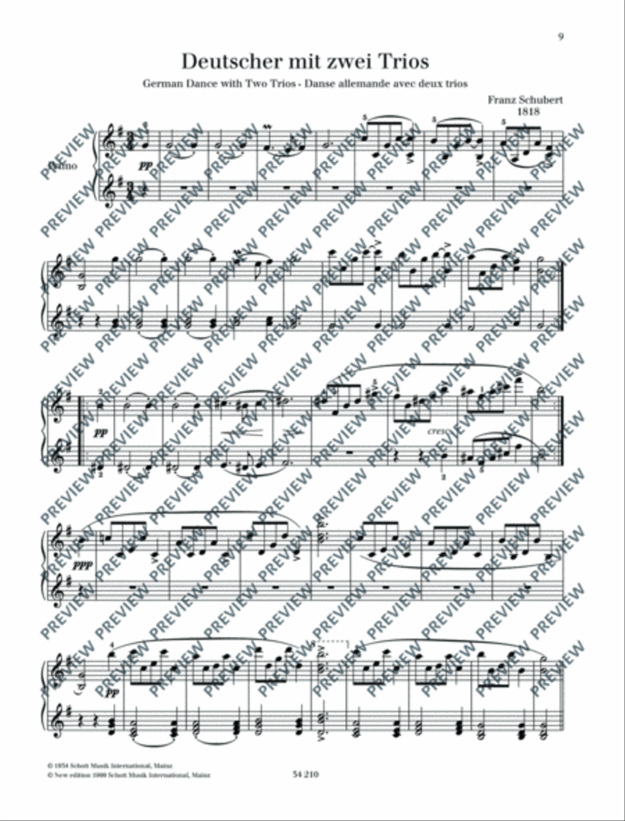 Ländler Piano Duet scores gallery preview page 10