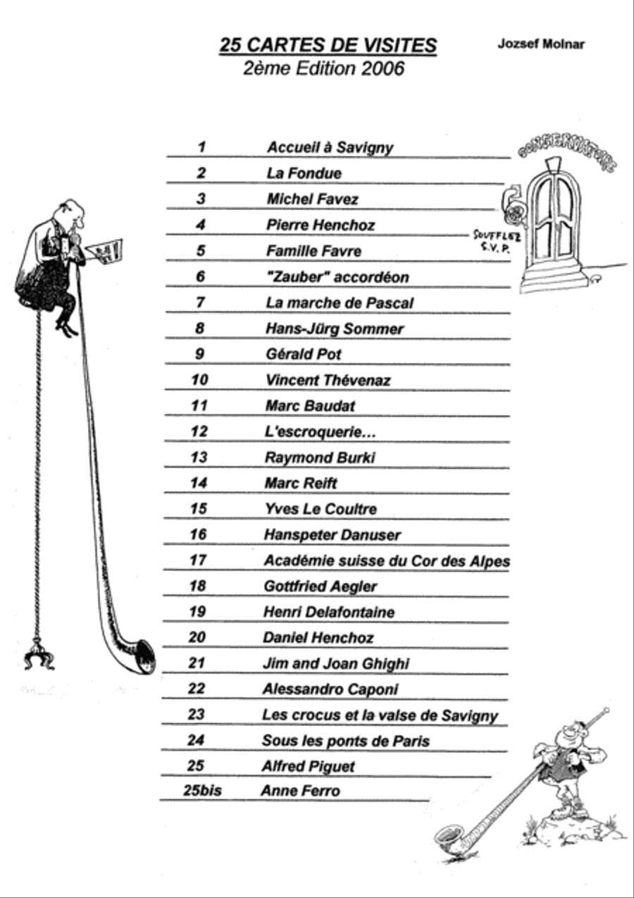 25 Cartes de Visites 25 Cartes de Visites Alphorn scores gallery preview page 3