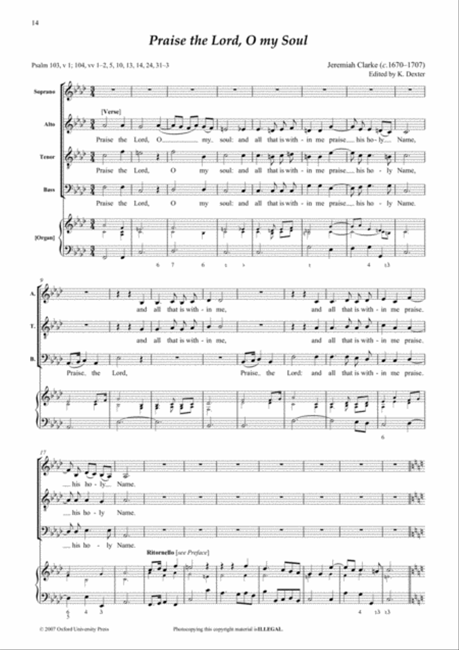 The Restoration Anthem Volume 2 1688-1714 Divisi scores gallery preview page 3