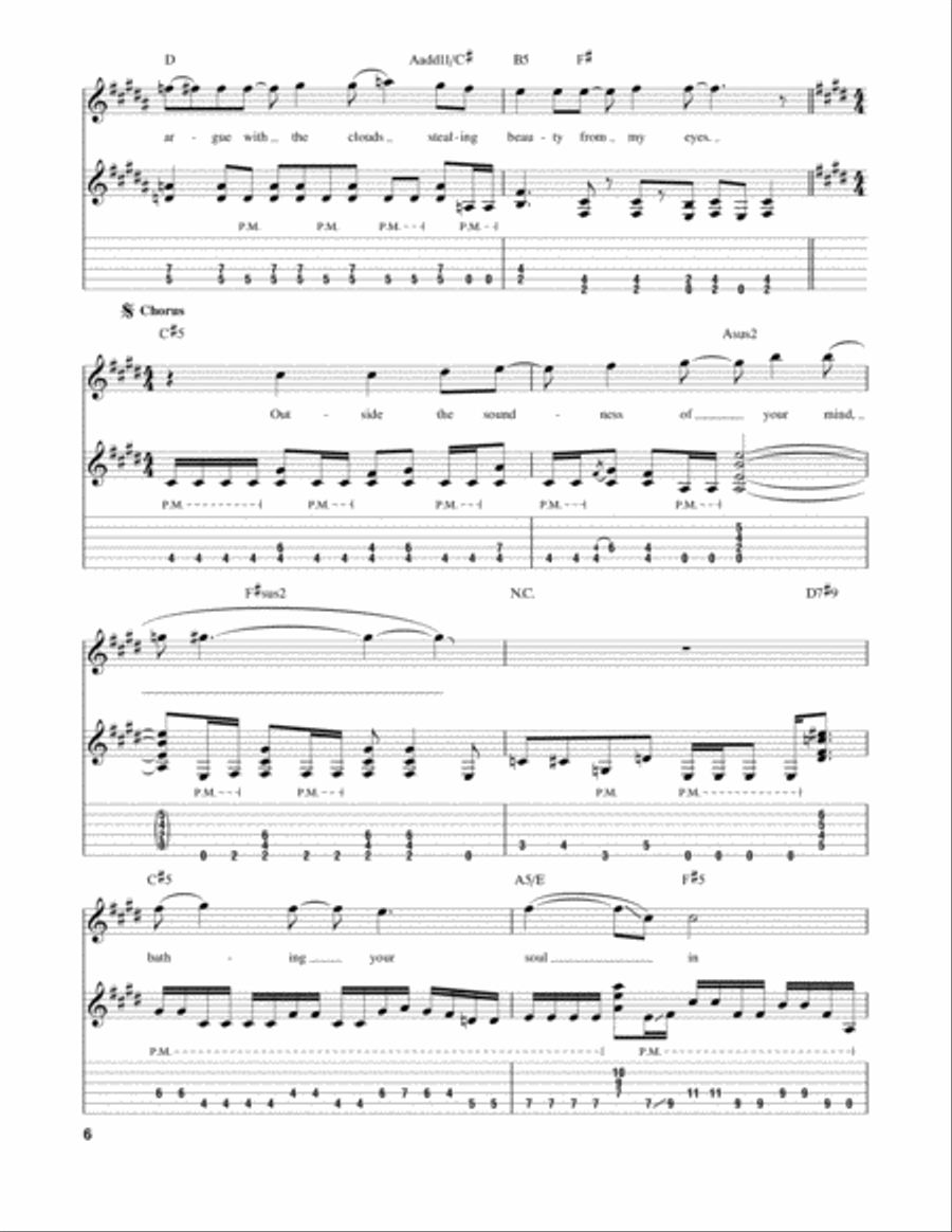 Under A Glass Moon Under A Glass Moon Electric Guitar scores gallery preview page 6