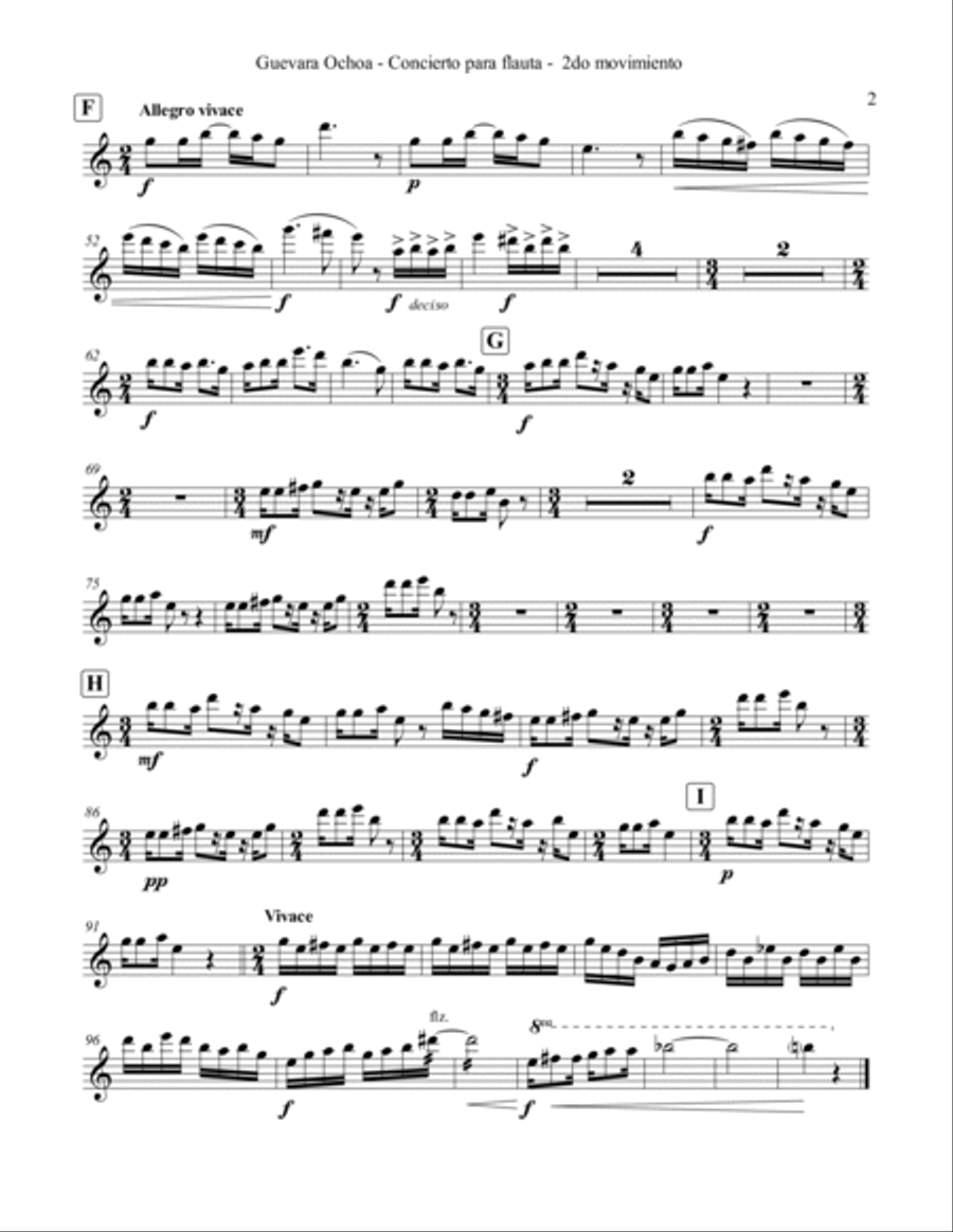 Concierto para flauta y cuerdas (Piano reduction) Flute Solo scores gallery preview page 4