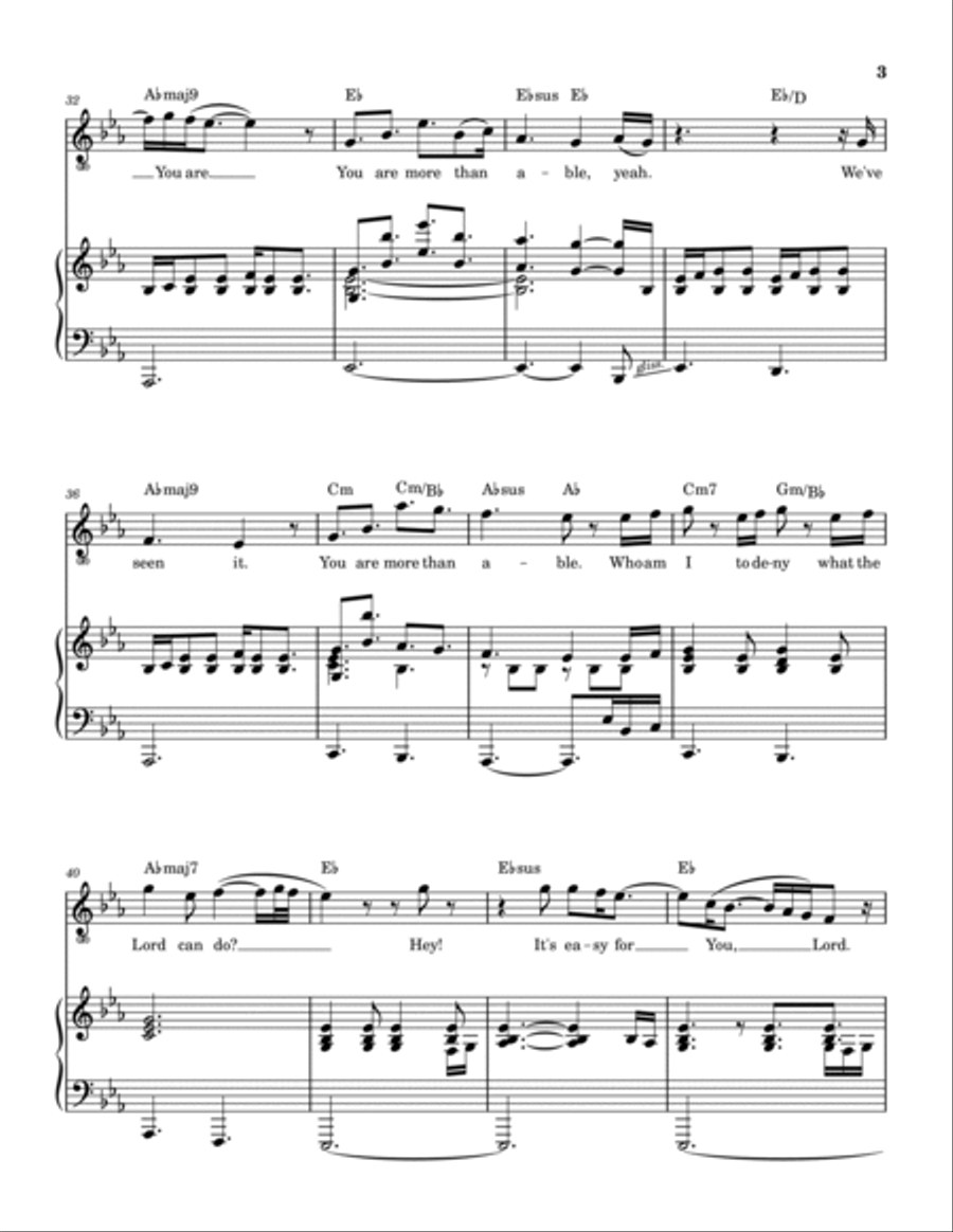 More Than Able Piano, Vocal, Guitar scores gallery preview page 4