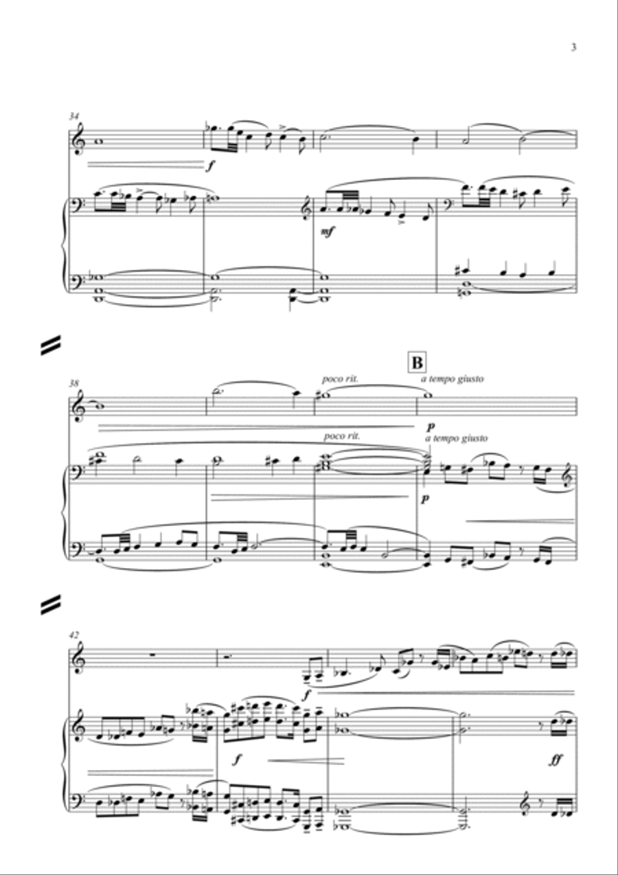 Sonata for Violin and Piano no. II Violin Solo scores gallery preview page 5