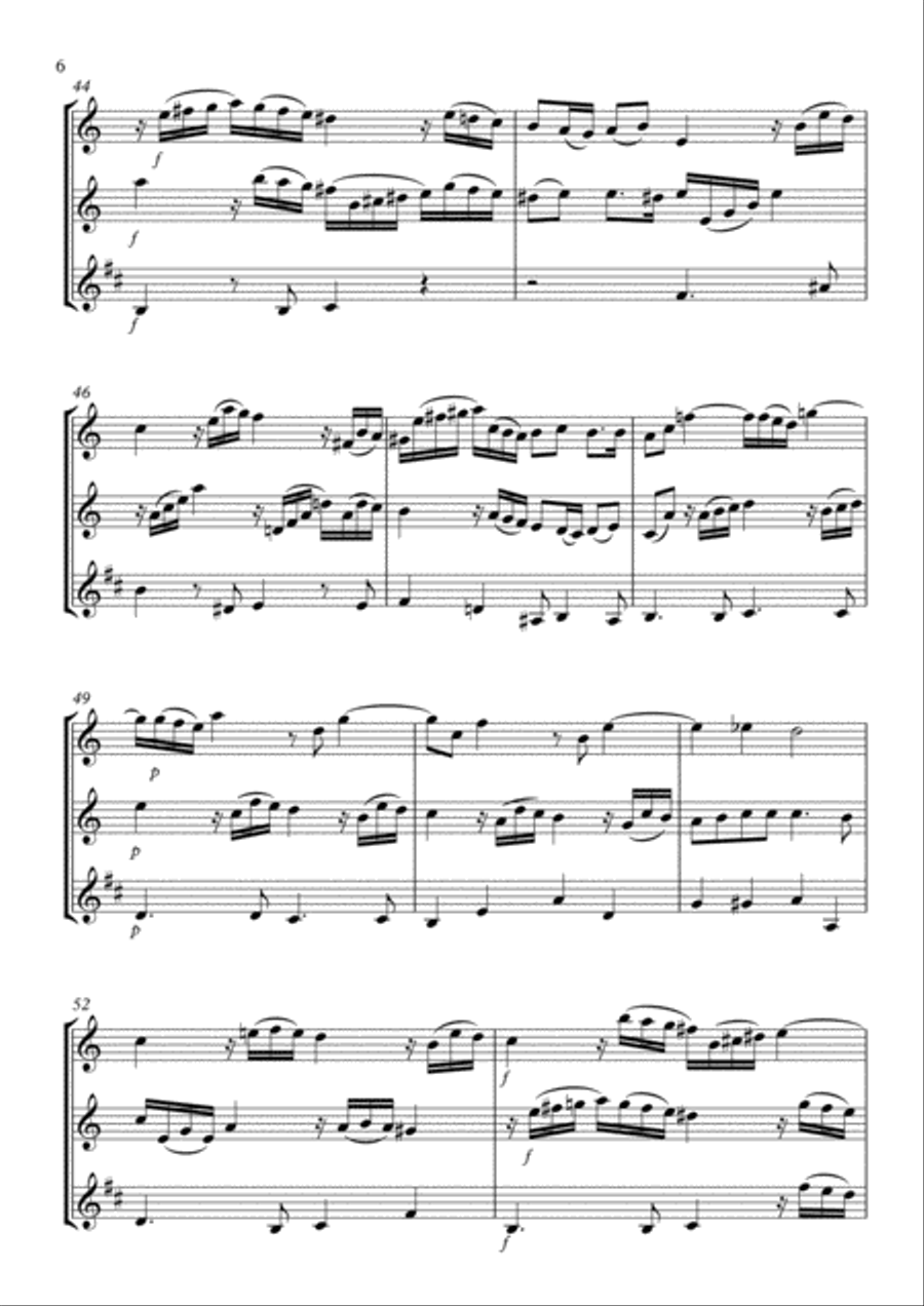 Sonata No.4 Woodwind Trio scores gallery preview page 6