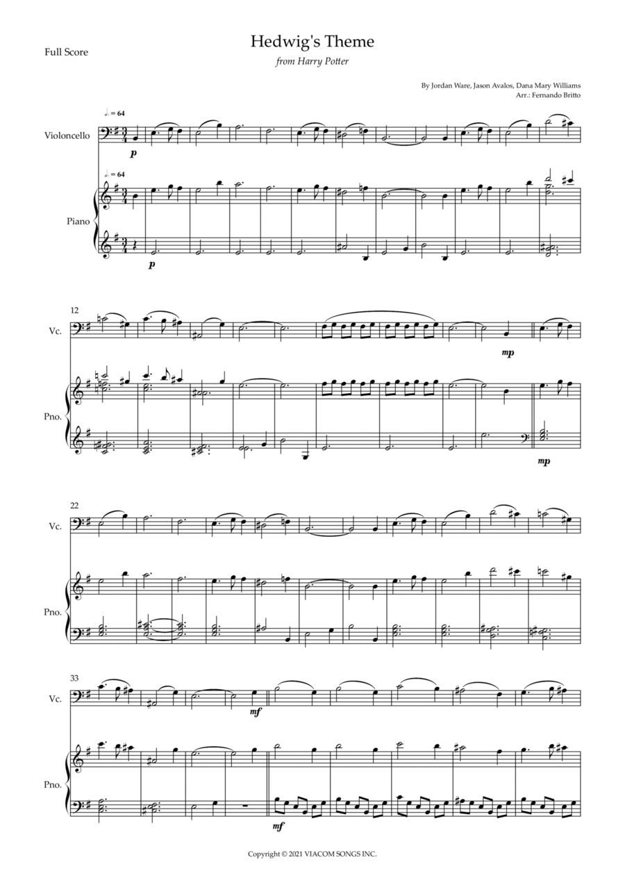 Hedwig's theme cello deals