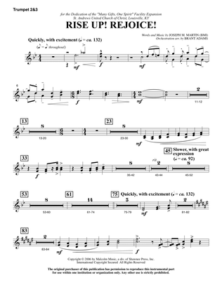 Rise Up! Rejoice! (from Footprints In The Sand) - Bb Trumpet 2,3