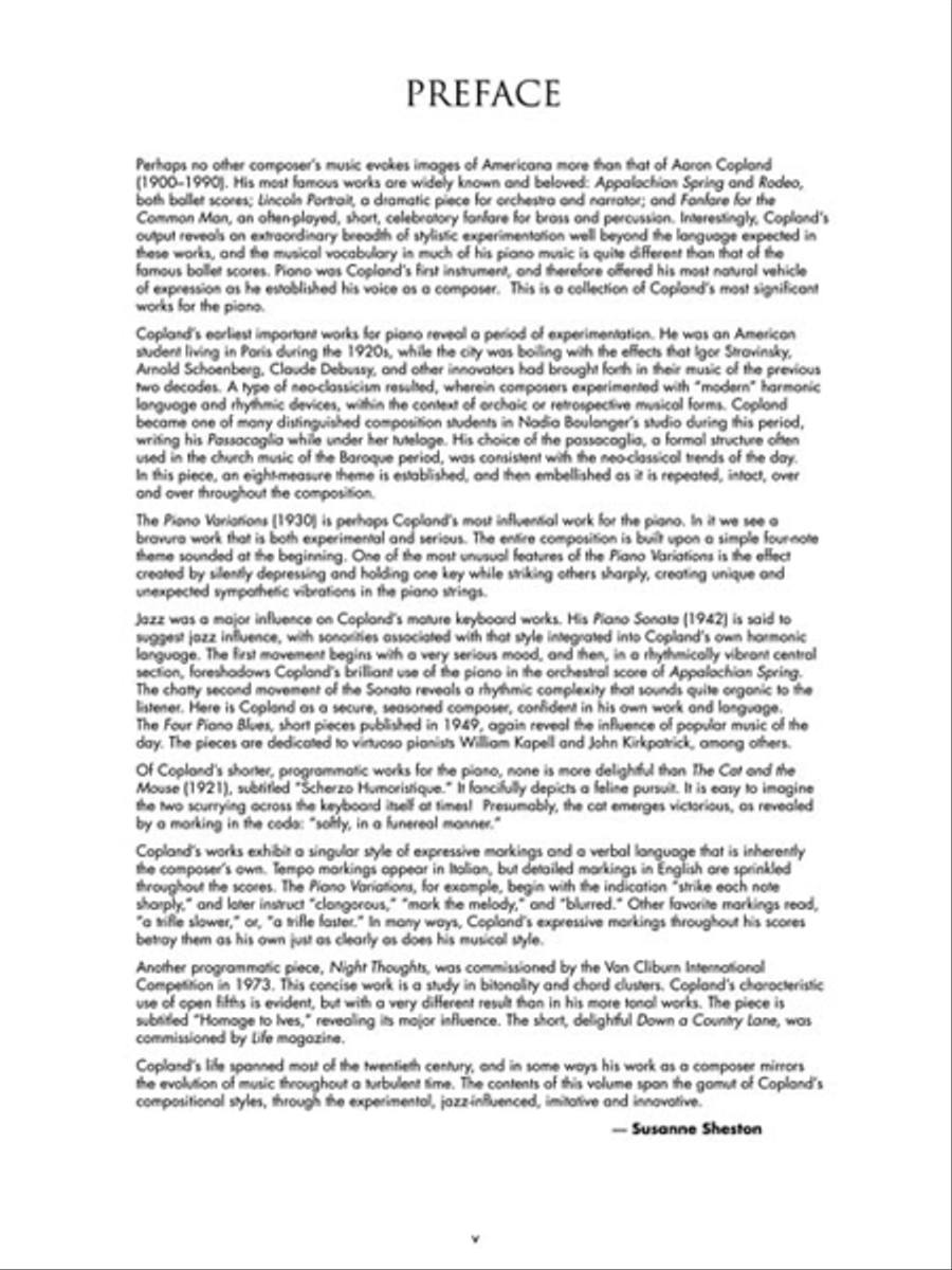 The Copland Piano Collection Piano Solo scores gallery preview page 5