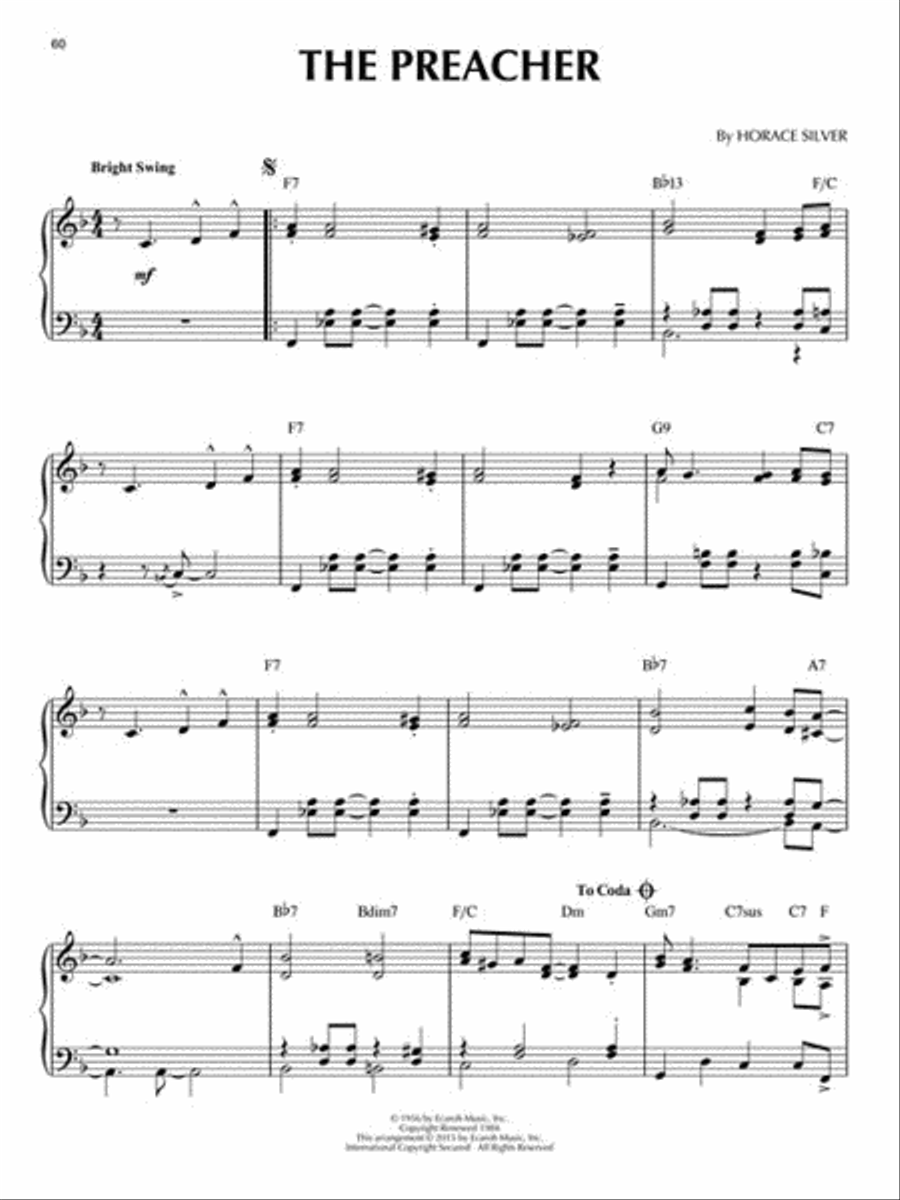 Horace Silver Horace Silver Piano Solo scores gallery preview page 4