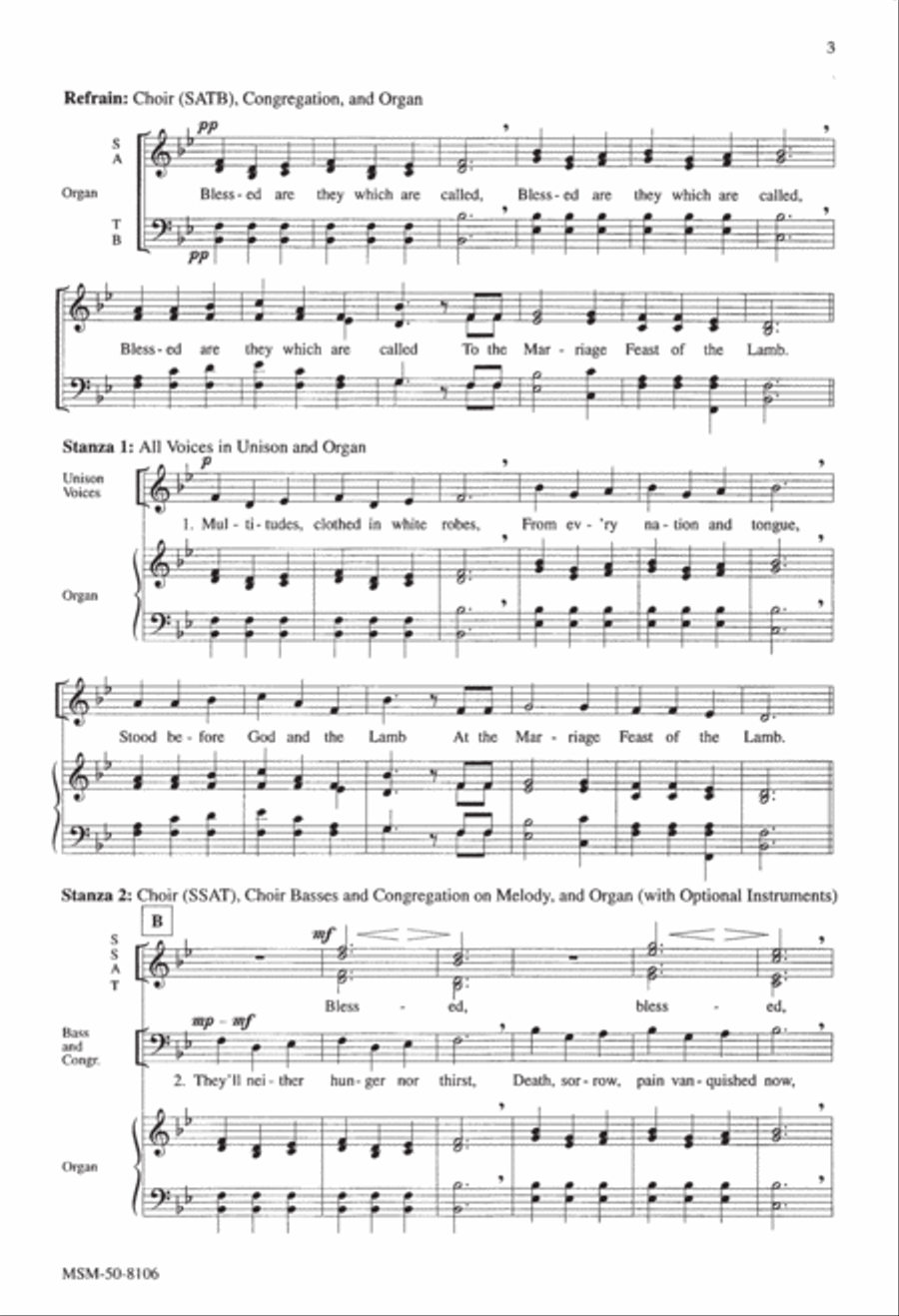 Blessed Are They Blessed Are They 4-Part scores gallery preview page 3