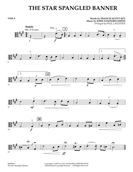 Star Spangled Banner - Viola