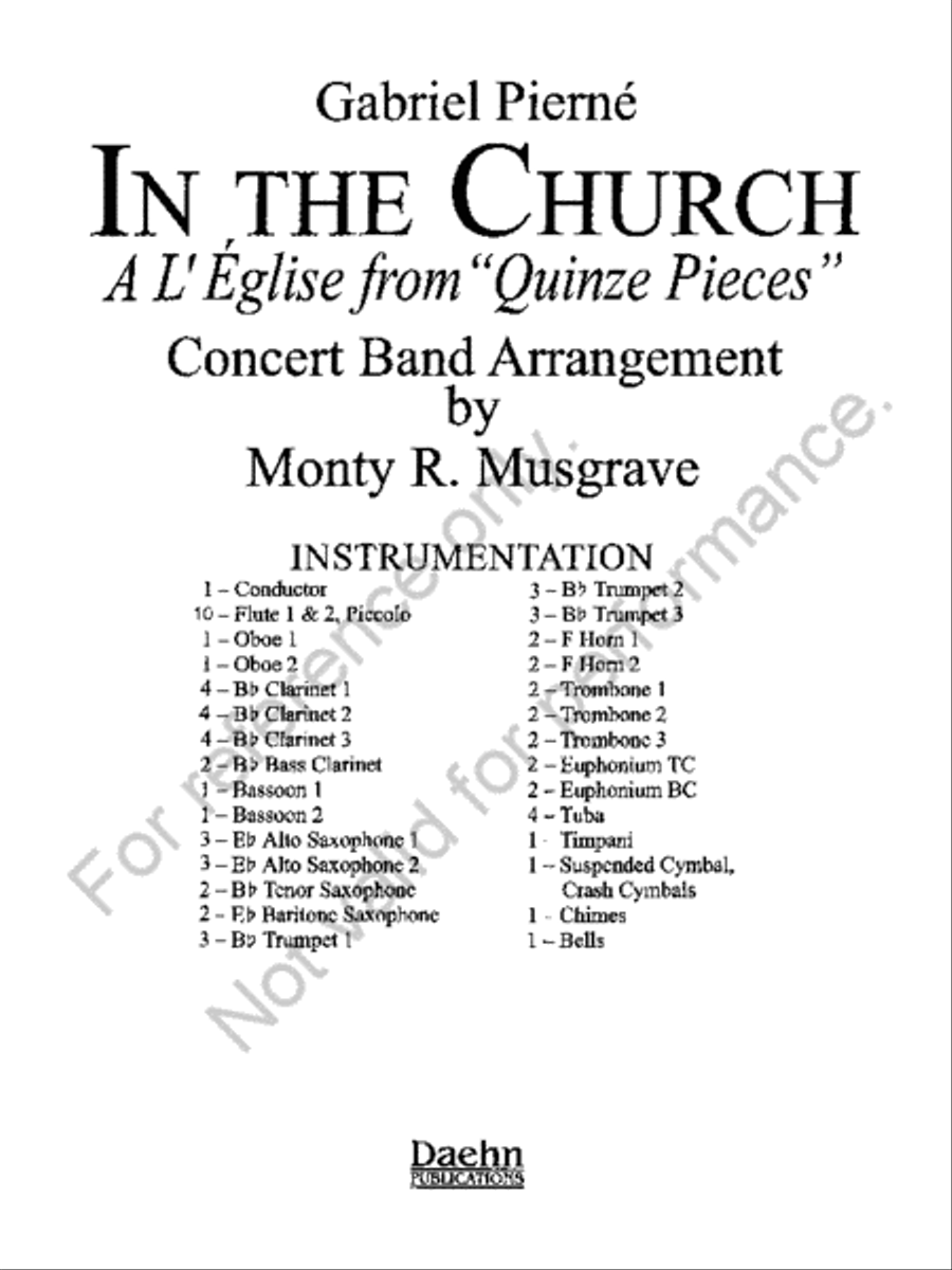 In the Church In the Church Concert Band scores gallery preview page 2