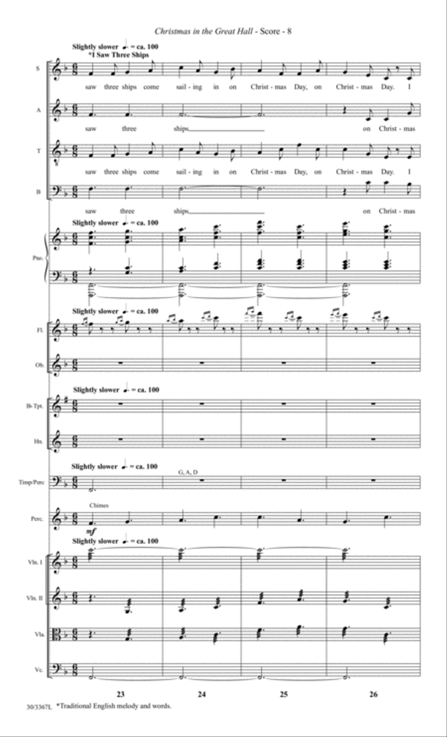 Christmas in the Great Hall - Instrumental Ensemble Score and Parts Choir scores gallery preview page 11