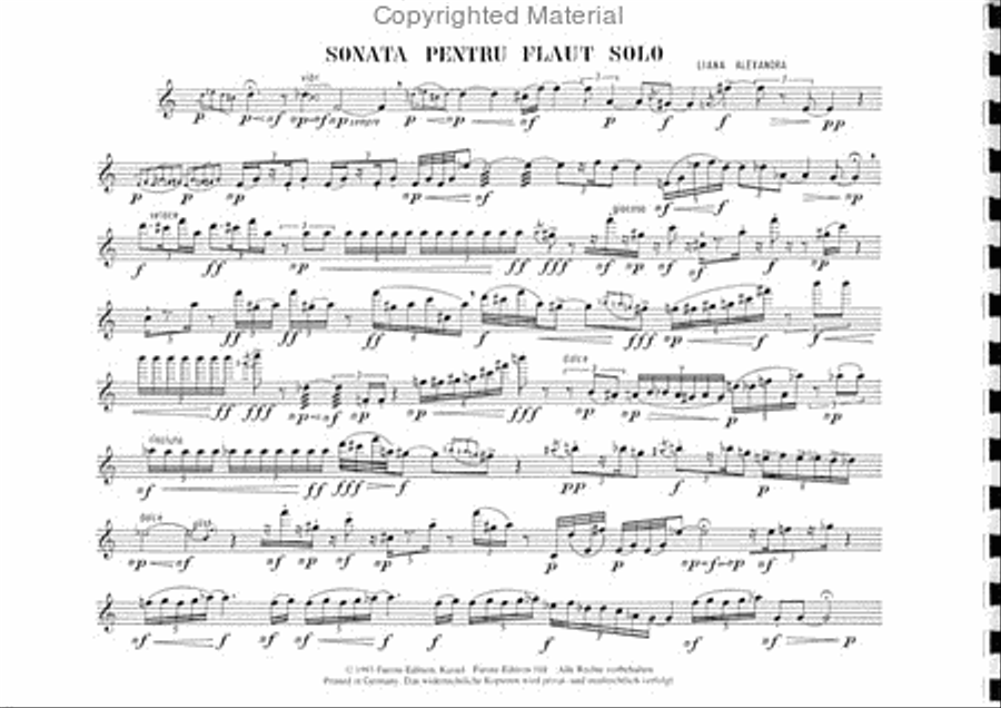 Sonata pentra Flaut Solo Sonata pentra Flaut Solo Flute Solo scores gallery preview page 2