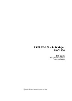 BACH J.S. - PRELUDE N. 4 in D Major - BWV 936 - Arr. for SAB Choir in vocalization