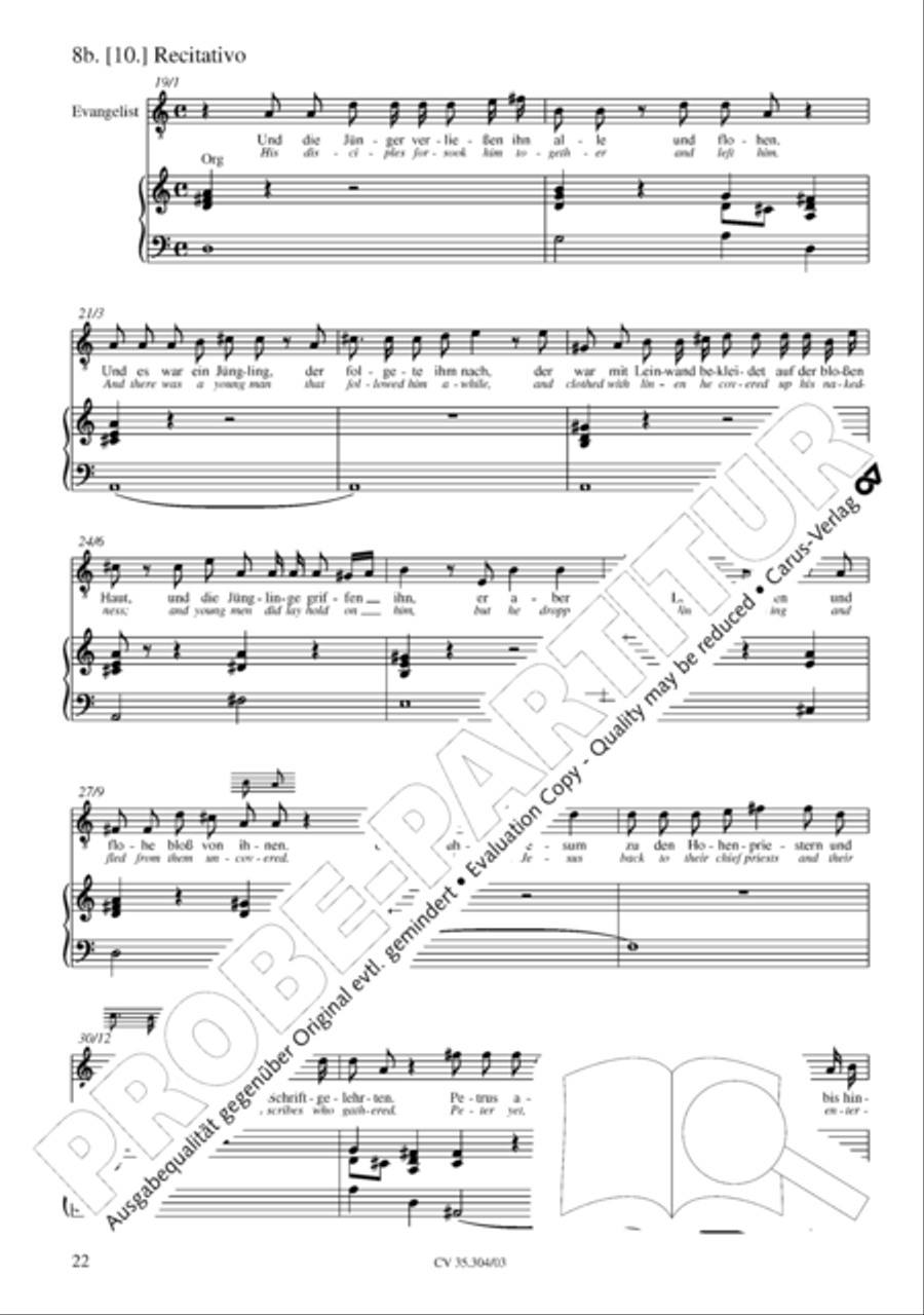 St. Mark Passion (Markus-Passion) 4-Part scores gallery preview page 23