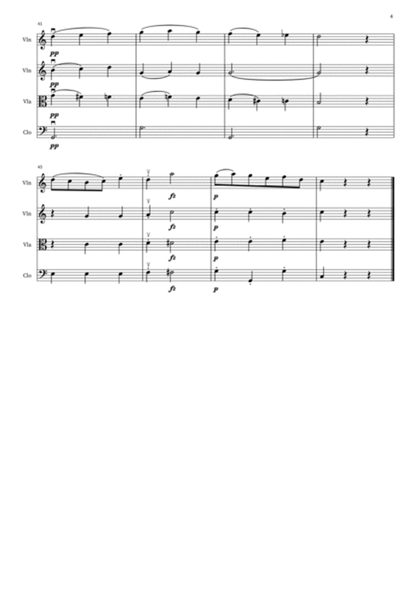 Allemande No. 1 (Carl Maria von Weber) for String Quartet