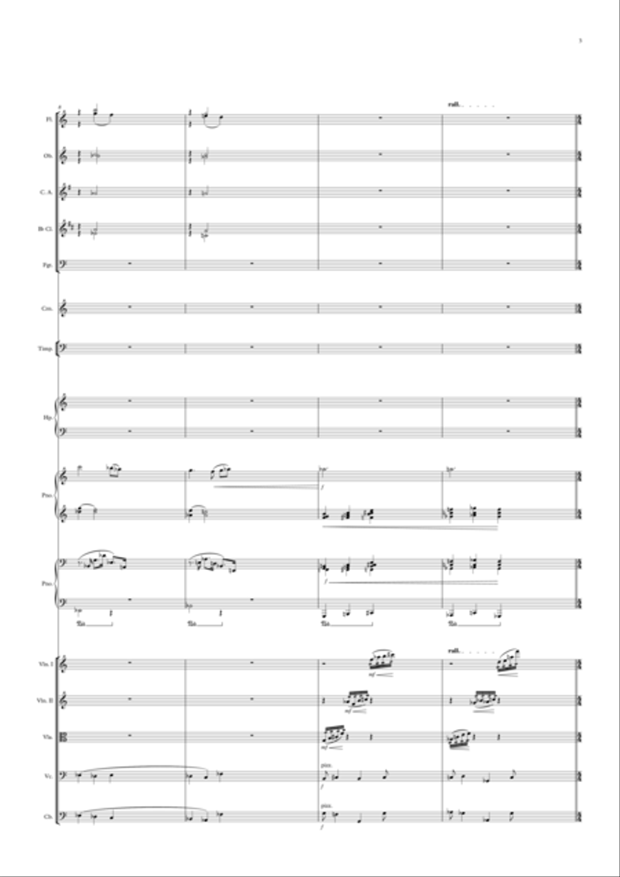 Carlo F. Defranceschi: PRIS AU PIÈGE PAR L’OMBRE (ES-21-065) - Score Only Full Orchestra scores gallery preview page 5