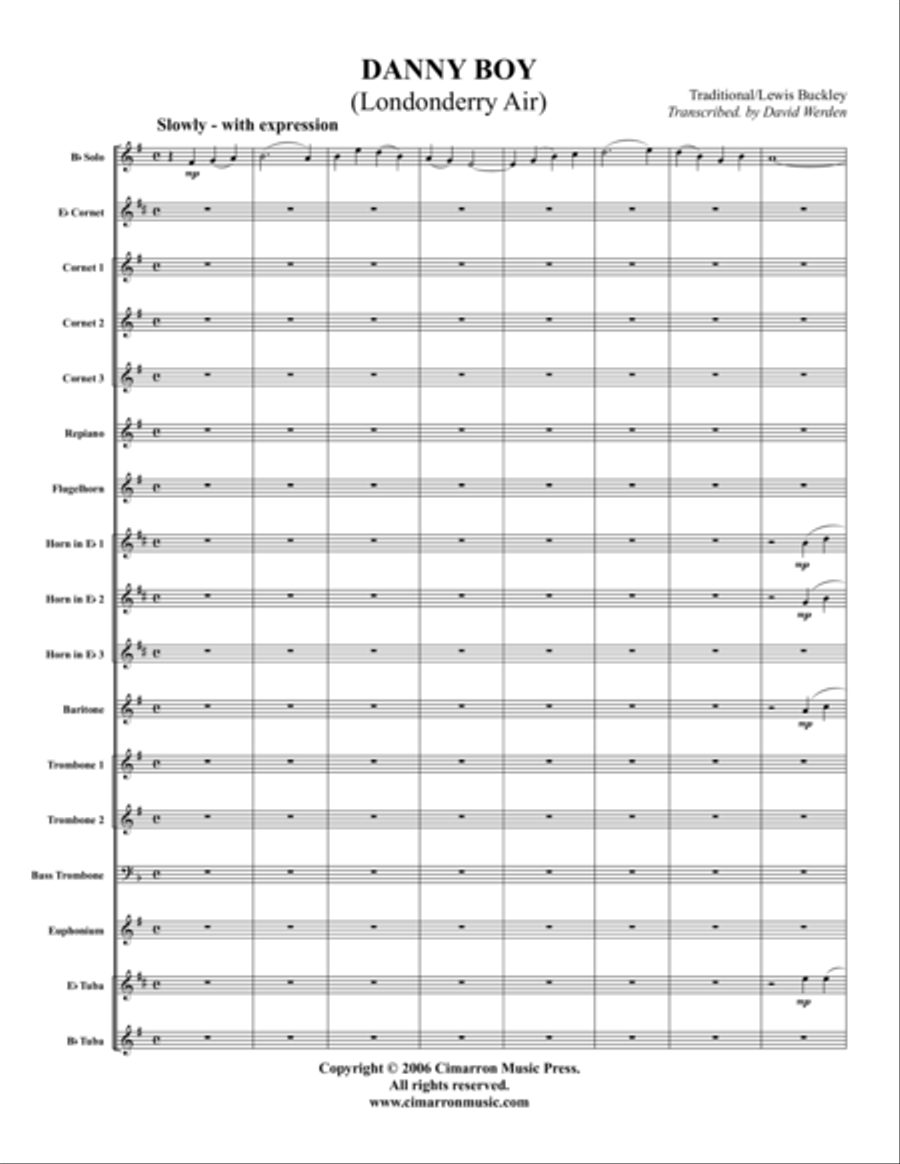 Danny Boy Danny Boy Brass Band scores gallery preview page 2