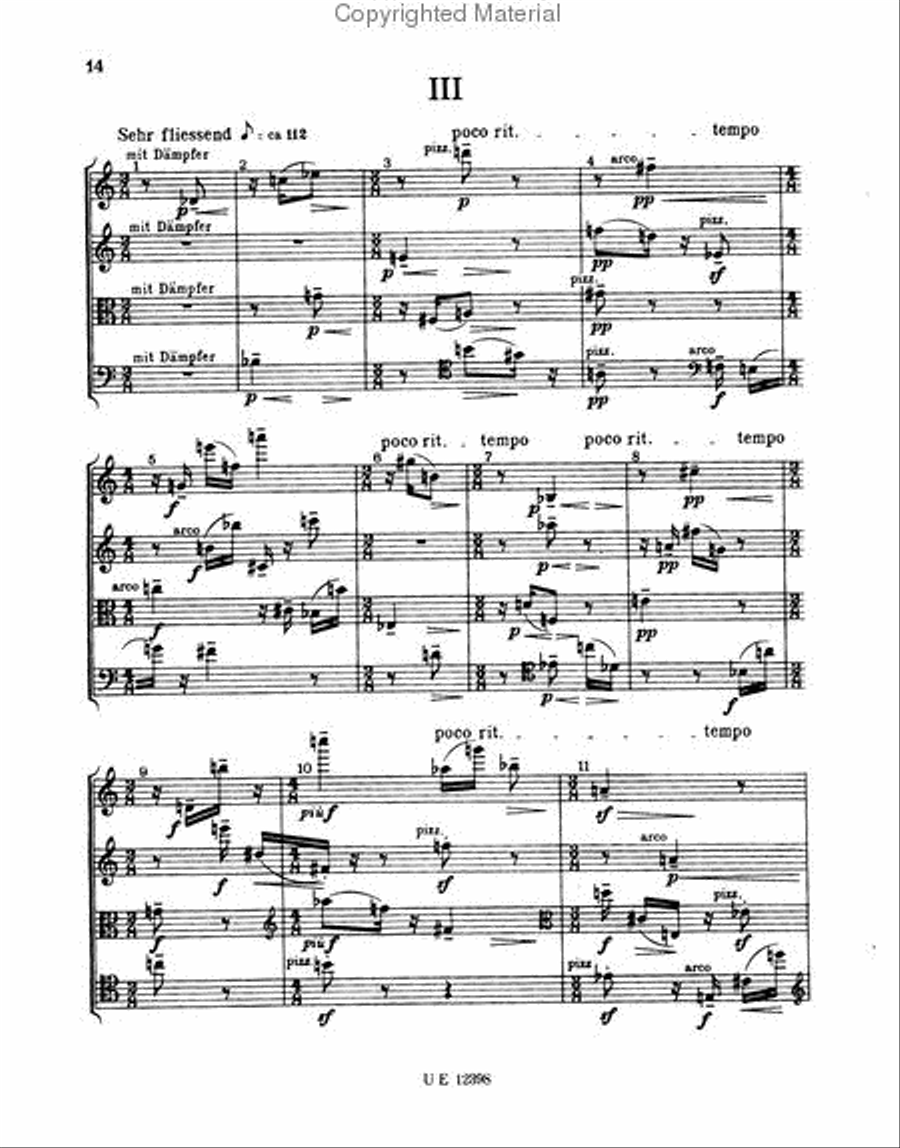 String Quartet, Op. 28 String Quartet scores gallery preview page 3