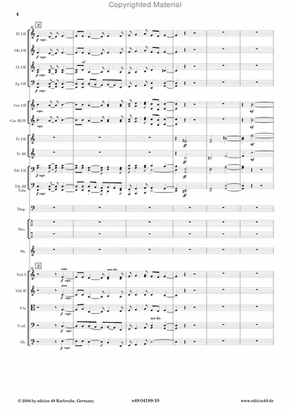 Prolog fur Mezzosopran und Sinfonieorchester, op. 120