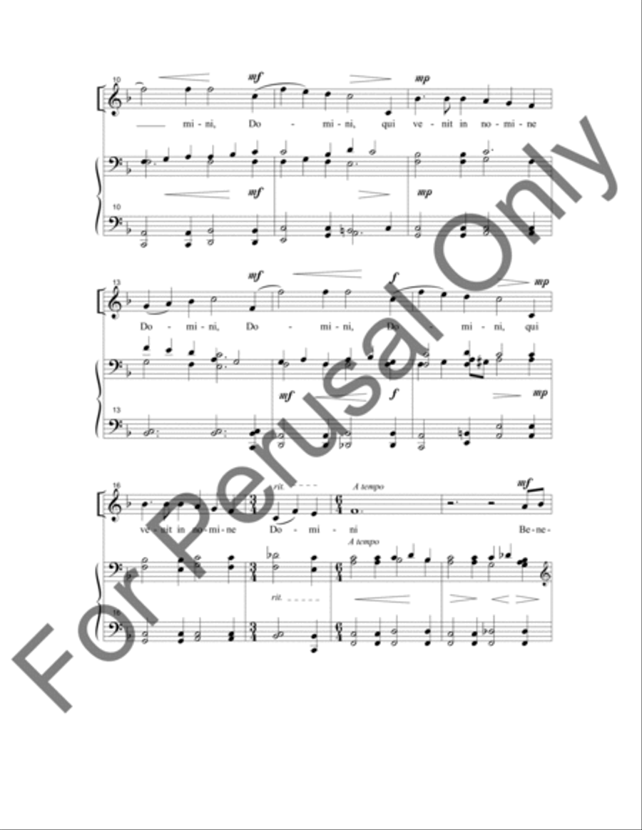 Benedictus, Hosanna 4-Part scores gallery preview page 3