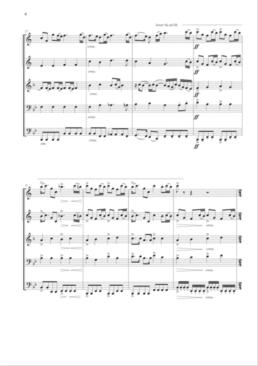 Jurassic Park III Jurassic Park III Brass Ensemble scores gallery preview page 4