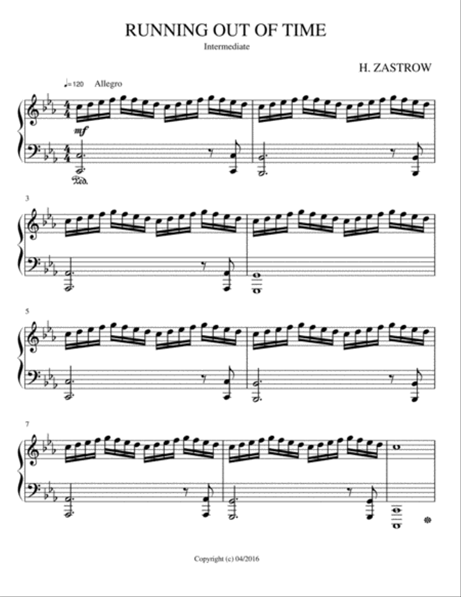 RUNNING OUT OF TIME Piano Method scores gallery preview page 1