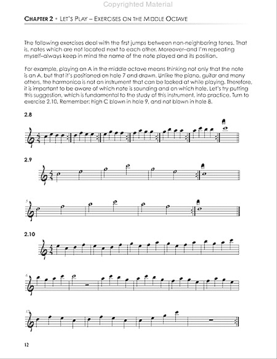 Method for Chromatic Harmonica Harmonica scores gallery preview page 2