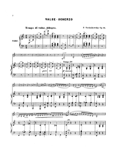 Valse Scherzo, Op. 34 (Urtext) by Peter Ilyich Tchaikovsky Violin - Sheet Music