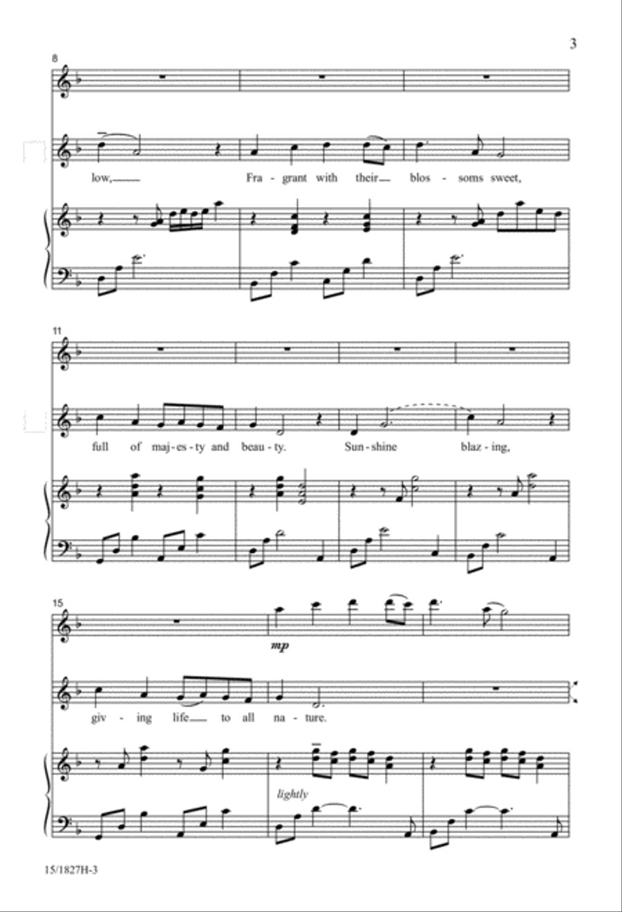 Kang Ding Flower Song Kang Ding Flower Song 2-Part scores gallery preview page 3