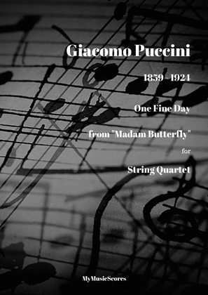 Book cover for Puccini One Fine Day from Madam Butterfly for String Quartet