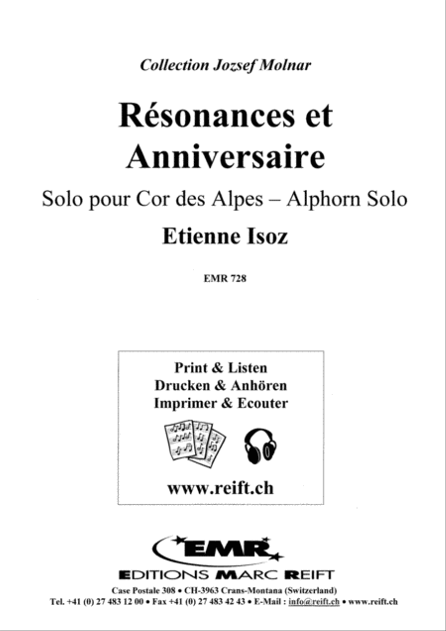 Resonances et Anniversaire Alphorn scores gallery preview page 2