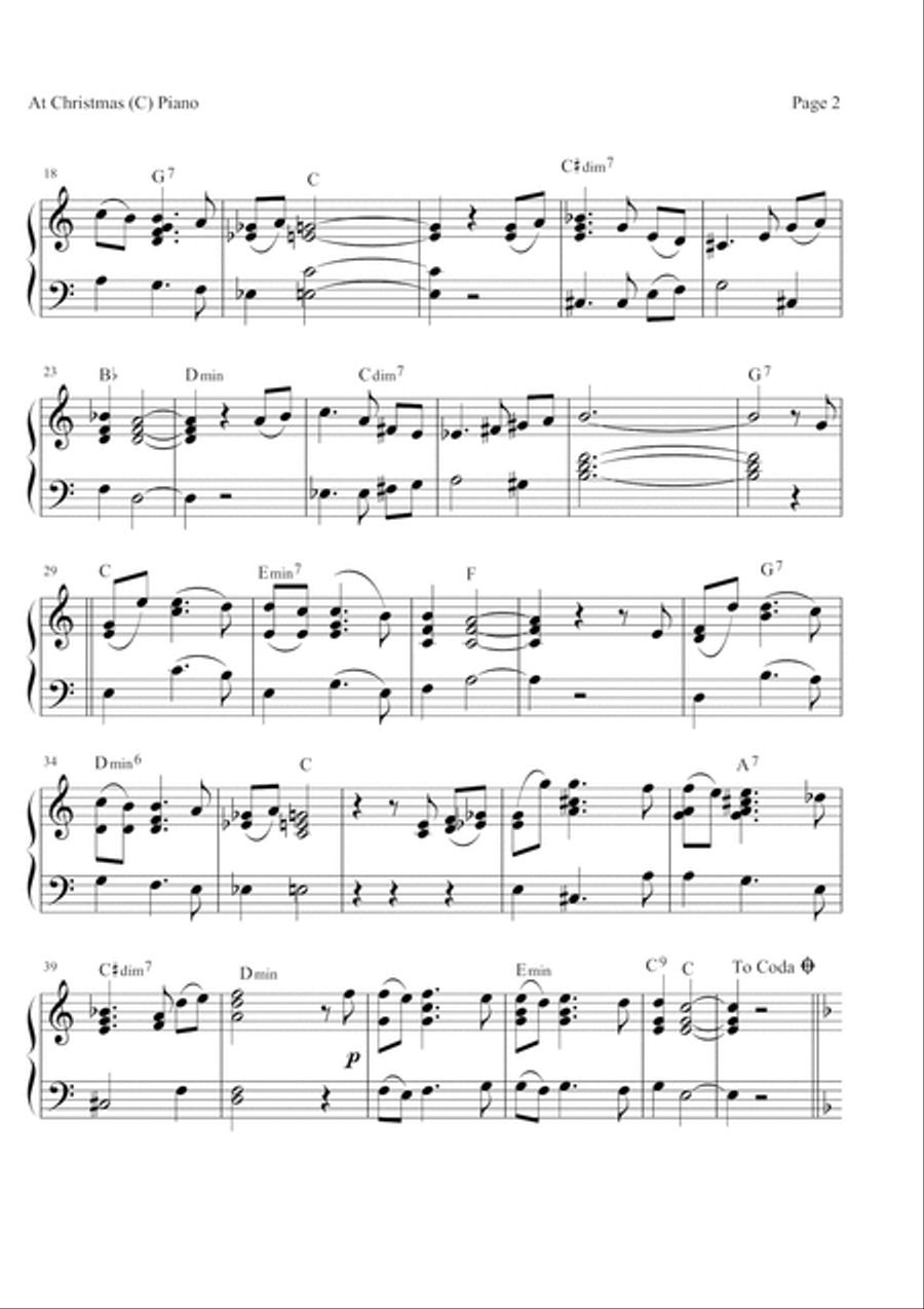 At Christmas At Christmas Piano, Vocal, Guitar scores gallery preview page 2